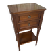 Antique Nightstand TRICOIRE Louis XVI Style Wood 2 Drawers Vintage