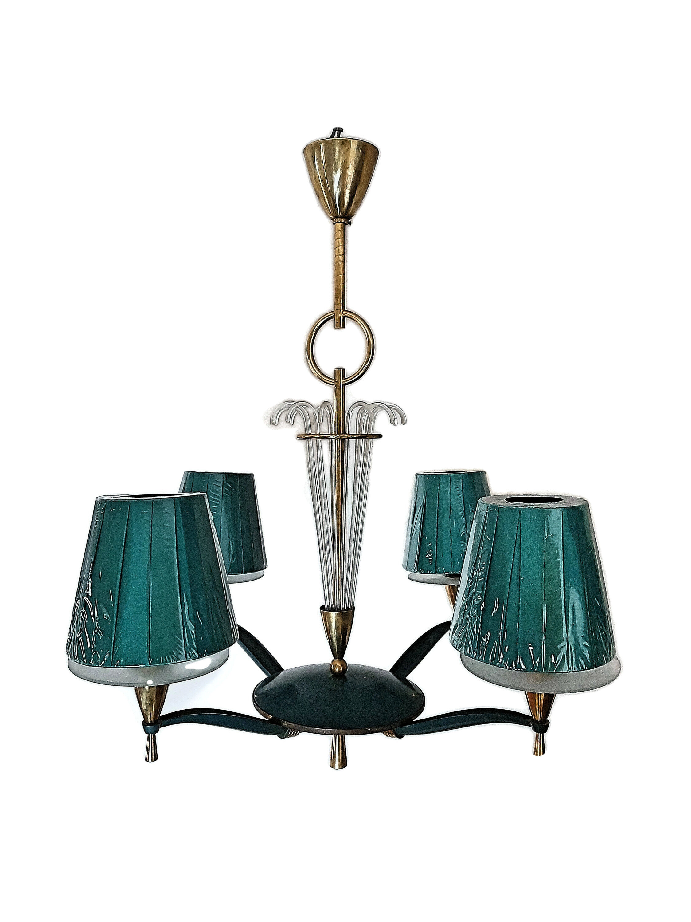 Chandelier of the end of the era art deco design 1940s