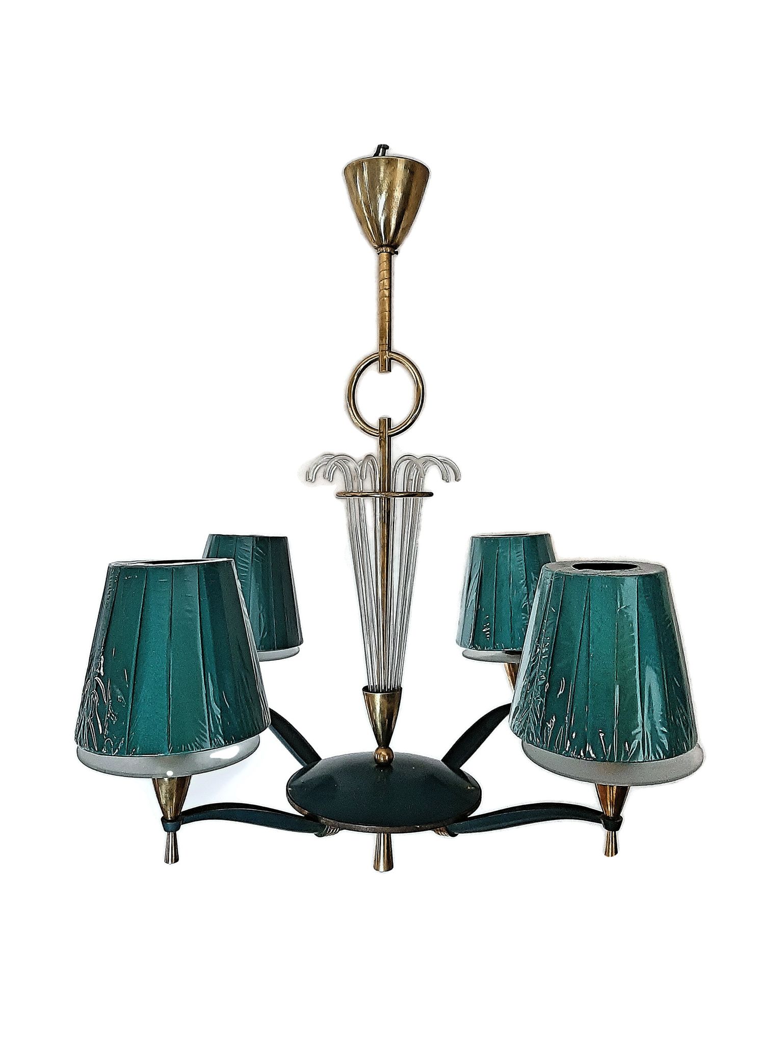 Chandelier of the end of the era art deco design 1940s