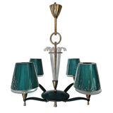 Chandelier of the end of the era art deco design 1940s