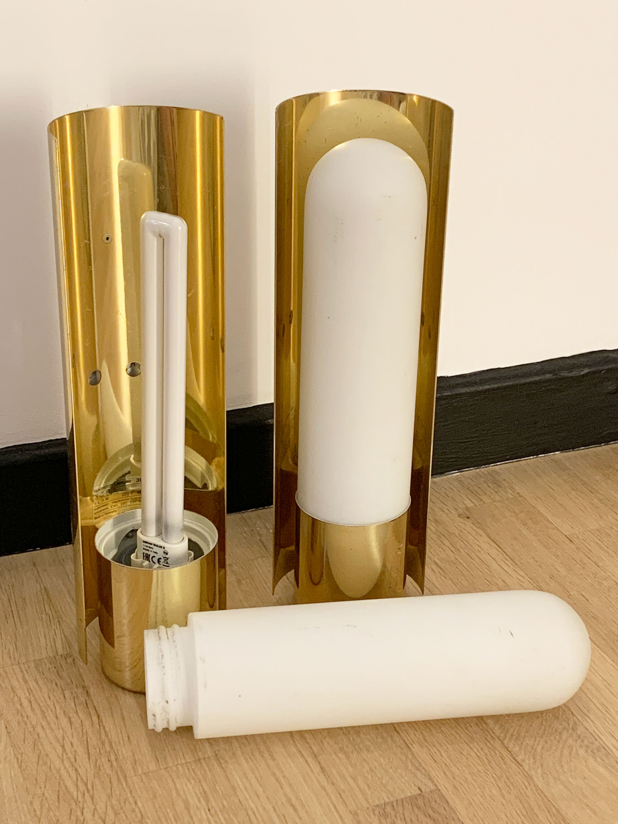Wall lamp by Glashütte Limburg, 1980s