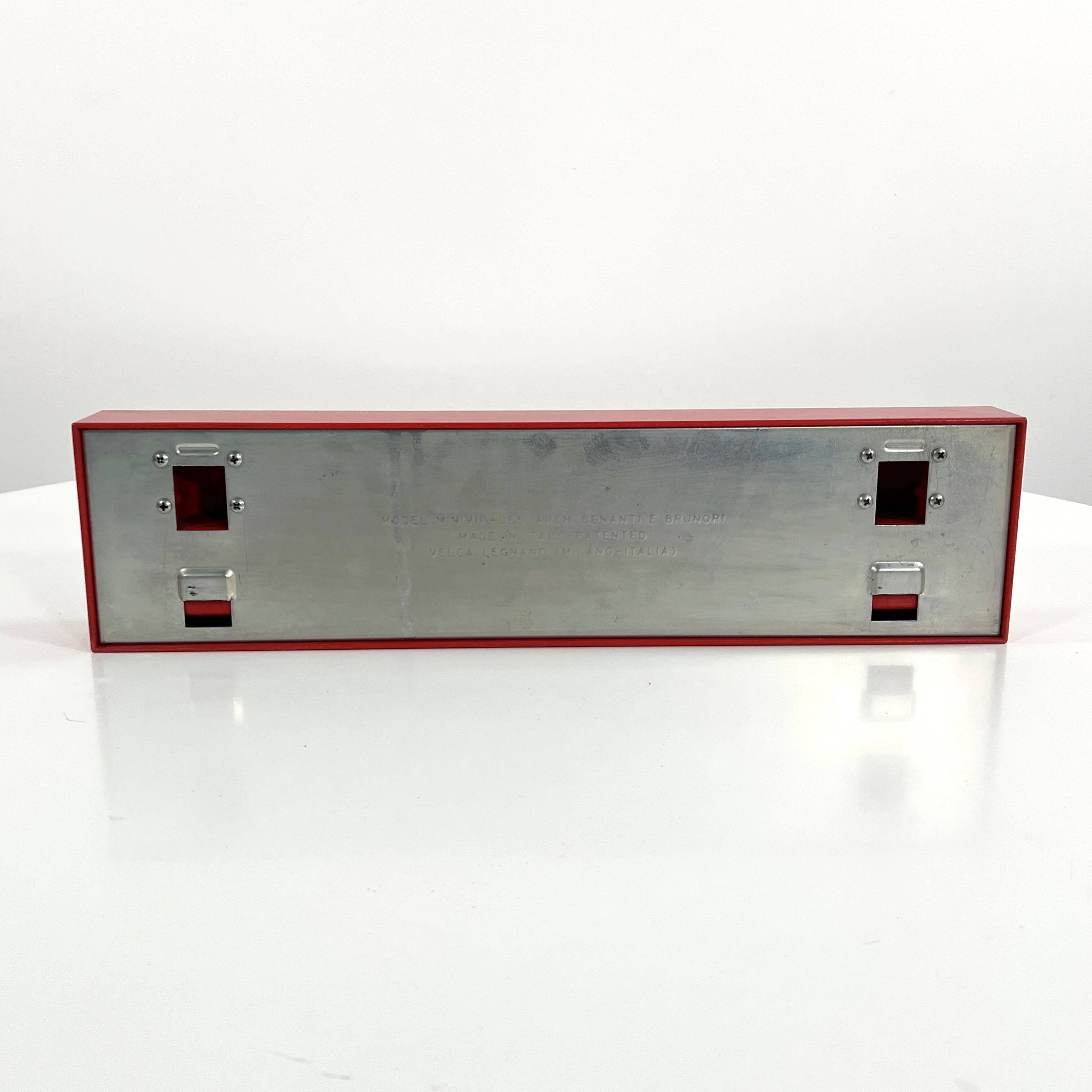 Red wall-mounted coat rack Minivip by Benanti & Brunori for Velca Legnano
