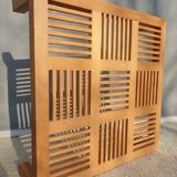 Coffee table 9 openwork checkerboards in solid beech