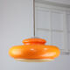 Mid-century acrylic italian orange pendant lamp