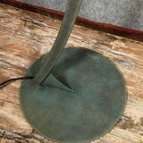 Magnificent iron floor lamp with bronze patina circa 1970