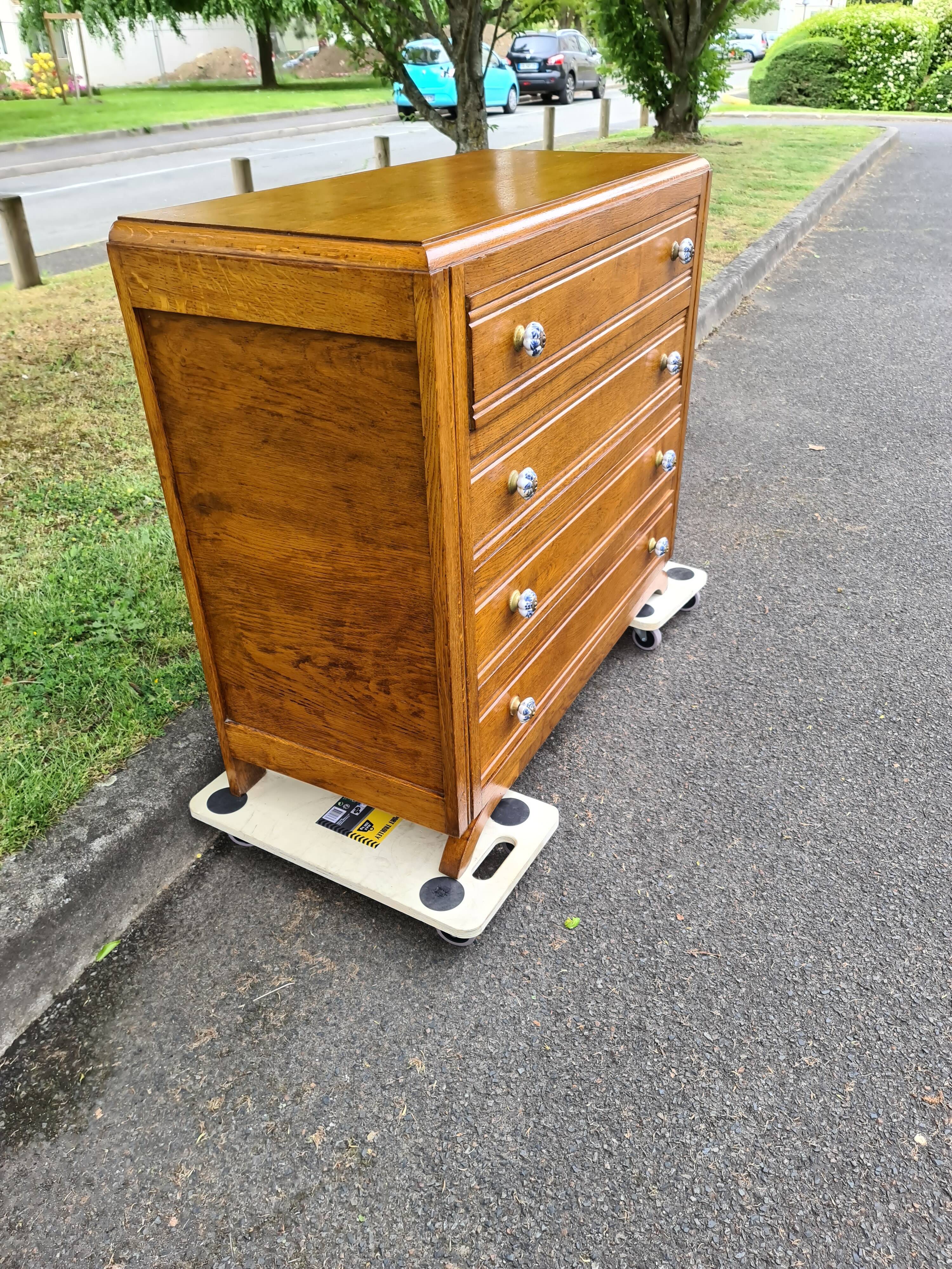 Art Deco dresser in solid wood  1940