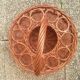 Rattan bar basket , portable , vintage