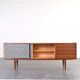 Mid-Century Op-Art Hand-Painted Danish Teak Sideboard, 1960s