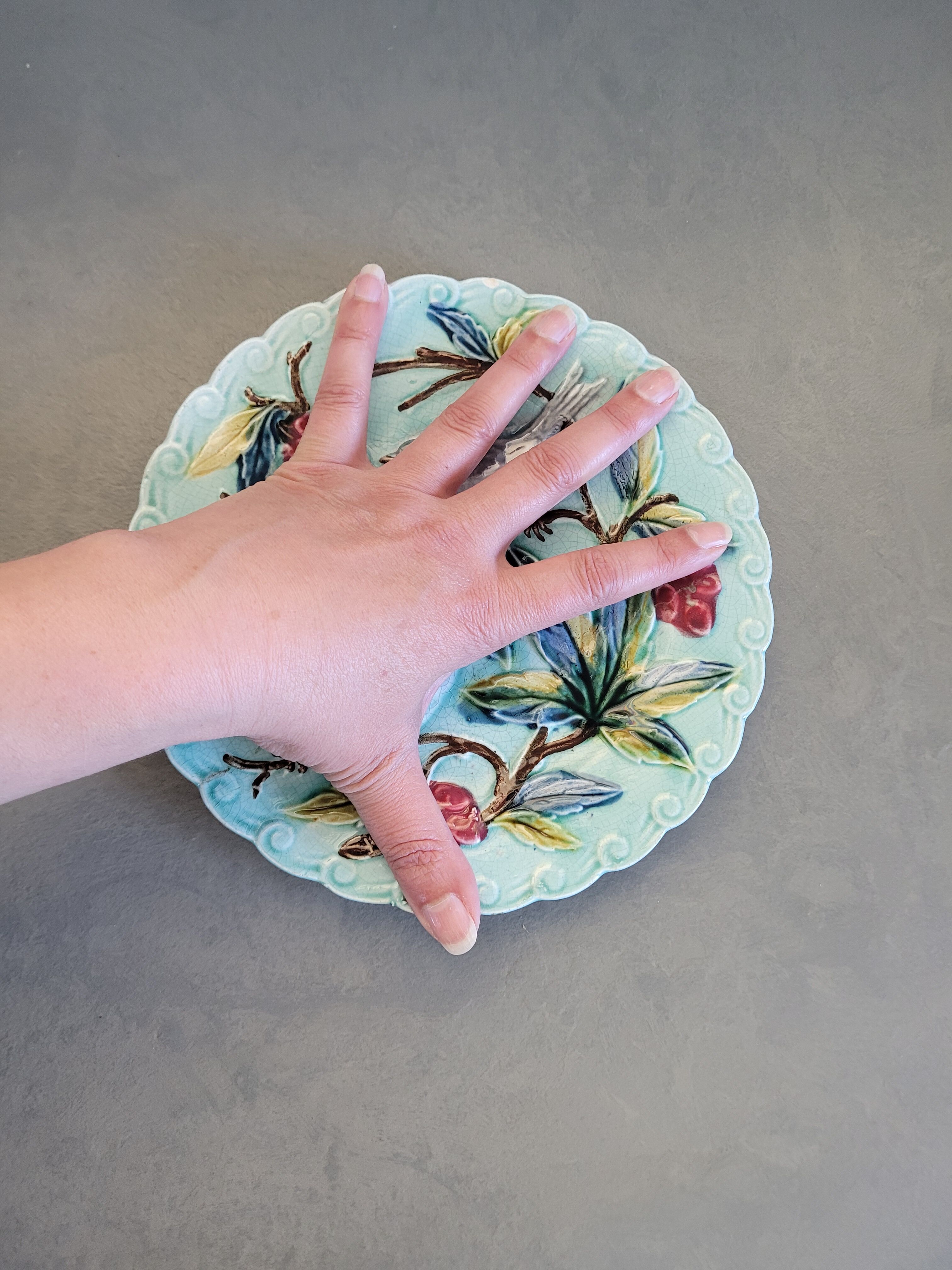 1970 dabbling dessert plate