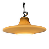 Large 'Cirrus' brown glass UFO suspension by Peill and Putzler XL 1970