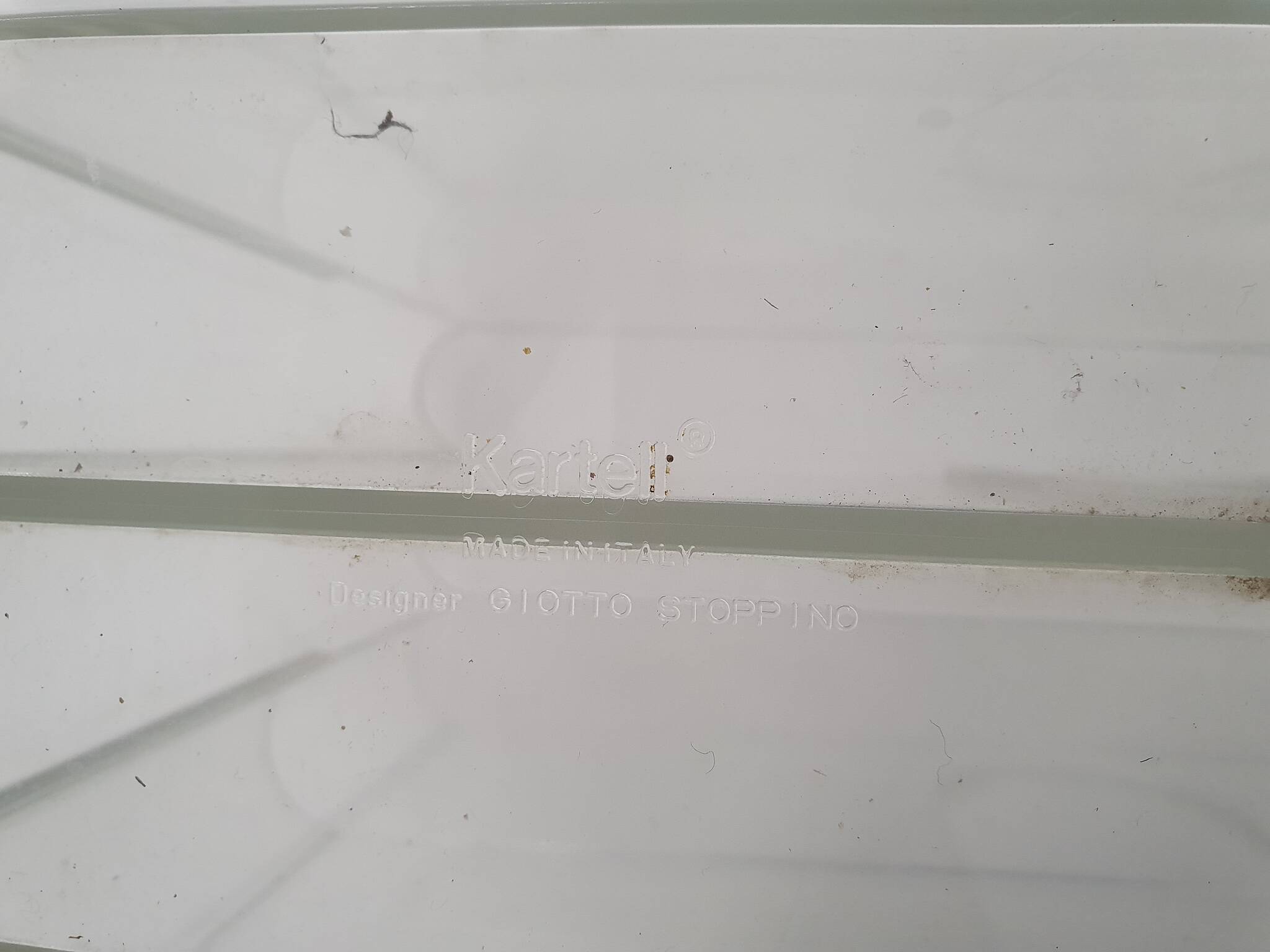 Transparent Giotto Stoppino for Kartell magazine stand, Italy 1960's