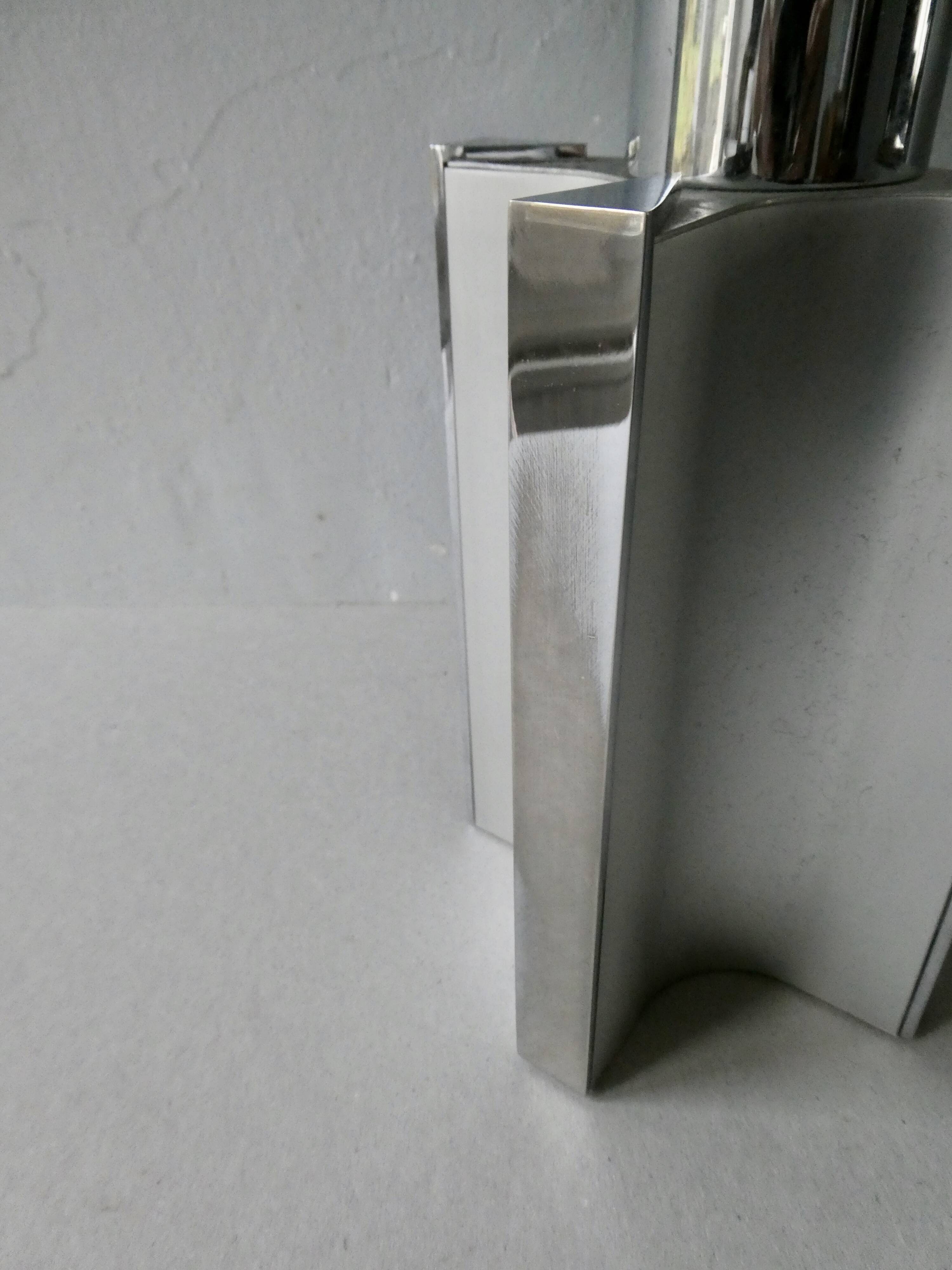 70s chrome metal lamp