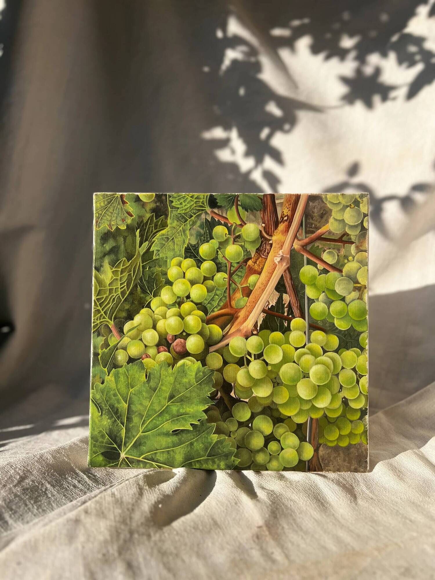 Vintage French still life - grapes (30x30 cm)