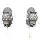 Pair of enamelled terracotta wall lights 1960.