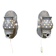 Pair of enamelled terracotta wall lights 1960.