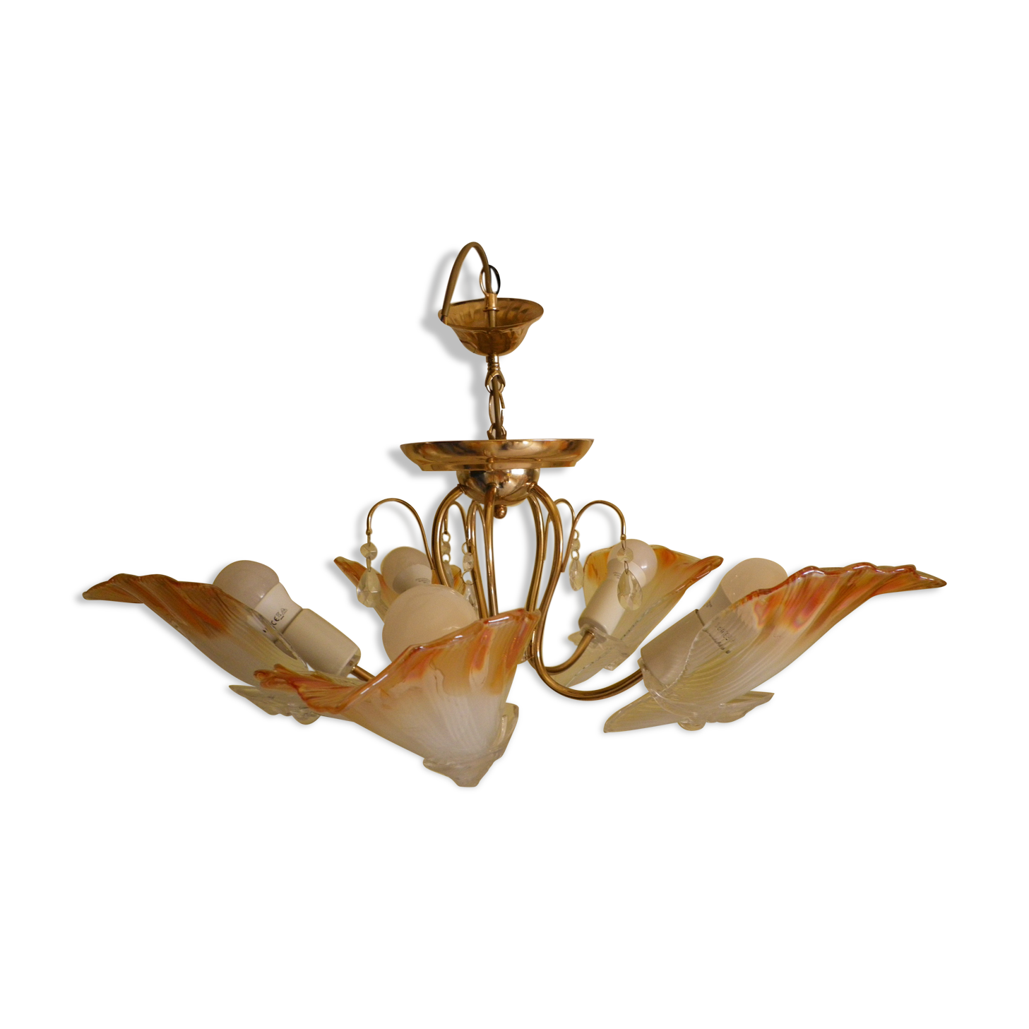 Chandelier to 5 branches art deco 1980