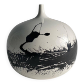 Glazed Ceramic Vase attributed to Emilio Scanavino, Italy, 1970s