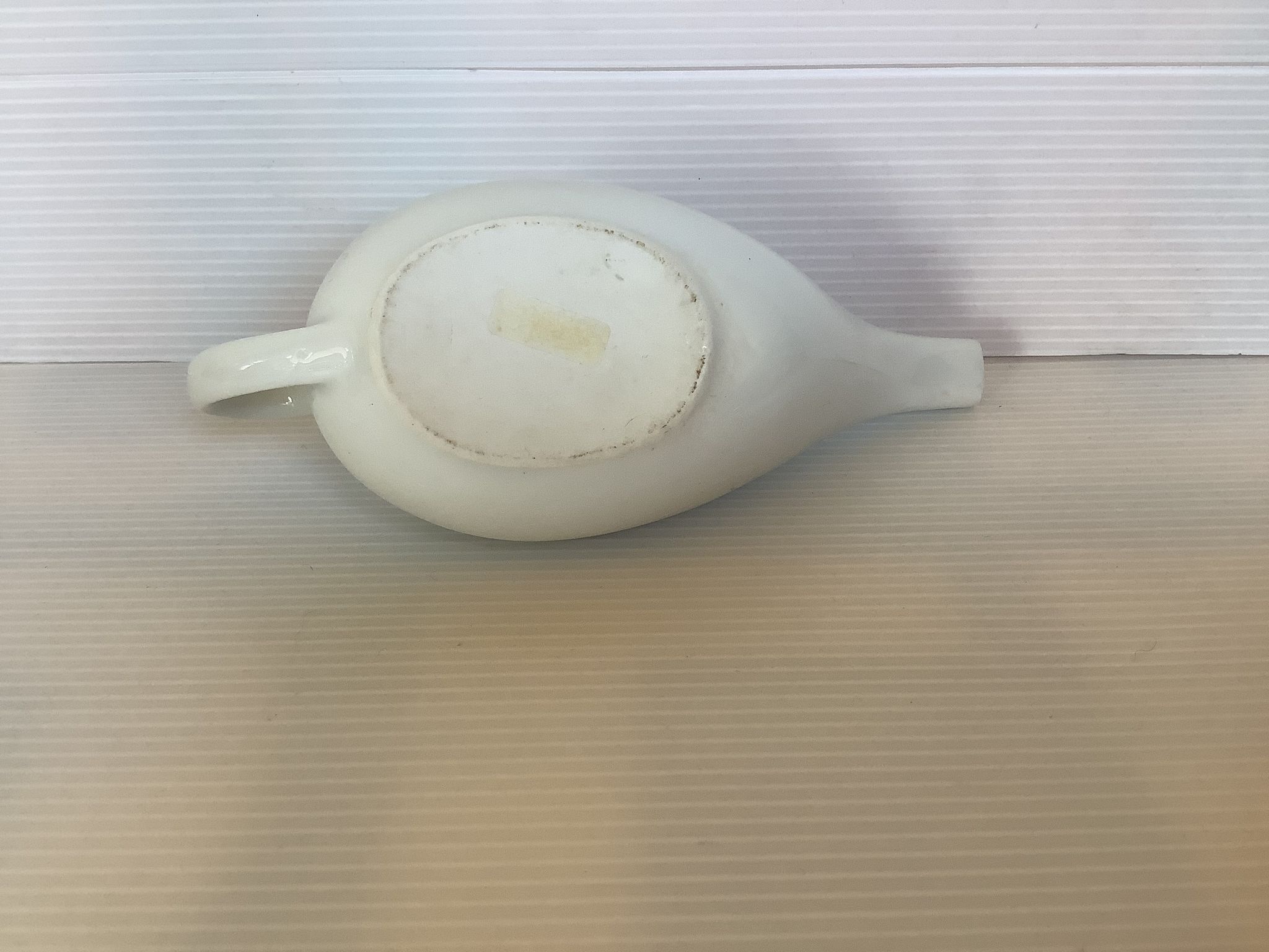White porcelain sauceboat antique baby bottle