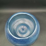 Blue ceramic bowl and its undercut