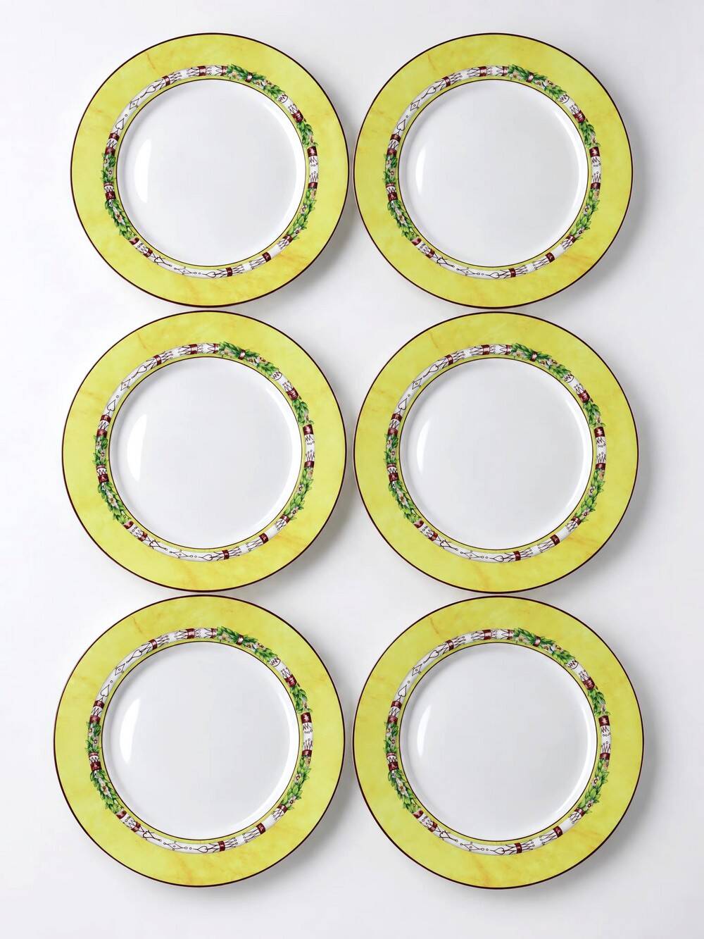 6 dessert plates Jean-Louis Coquet Limoges Terre de Sienne vintage