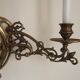 Double candle holder piano wall light in bronze 4874