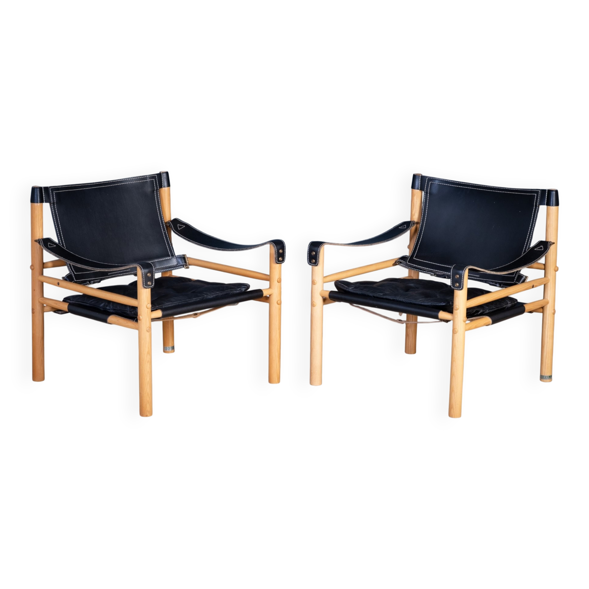 Safari Chair Set by Arne Norell for Arne Norell Ab Sweden, 1960s
