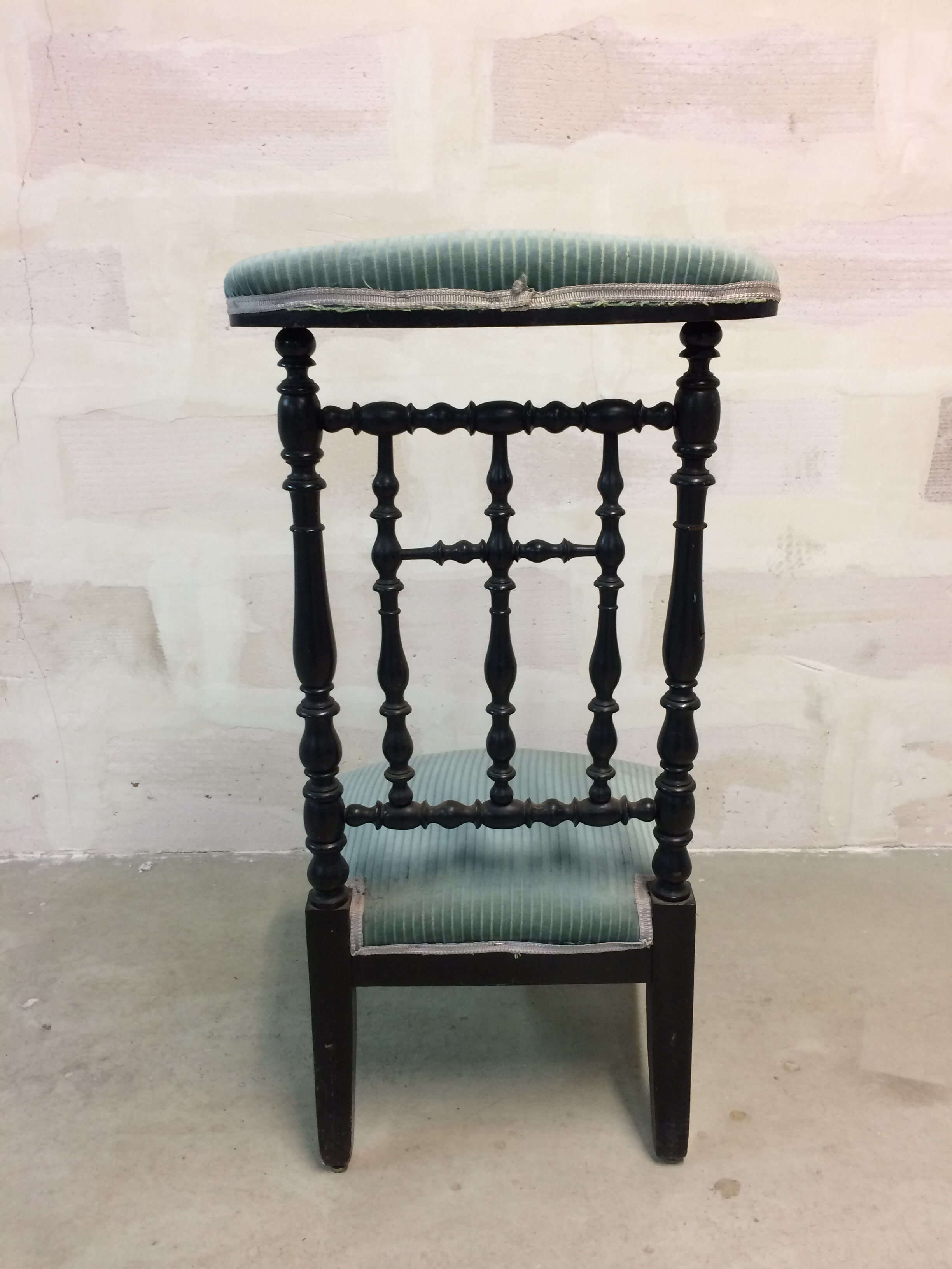 Church kneeler authentic blue velvet