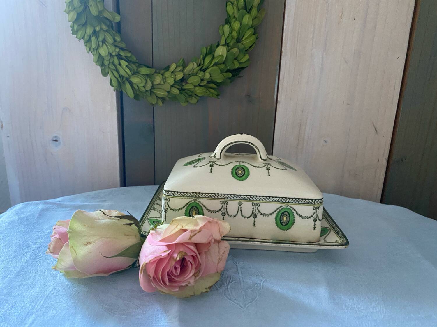 Antique Royal Doulton Earthenware Butter Dish