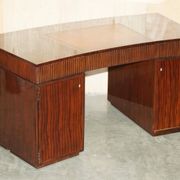 Art Deco Desk Ralph Lauren Macassar & leather
