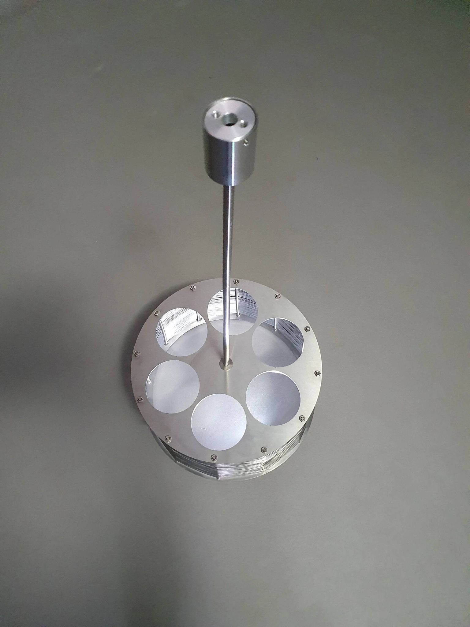 Lampe / suspension Adlumen très rare, câblée en inox