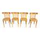 (Lot) 4 Bistro Chairs Light Oak