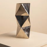 Vase "Origami" metal 70's