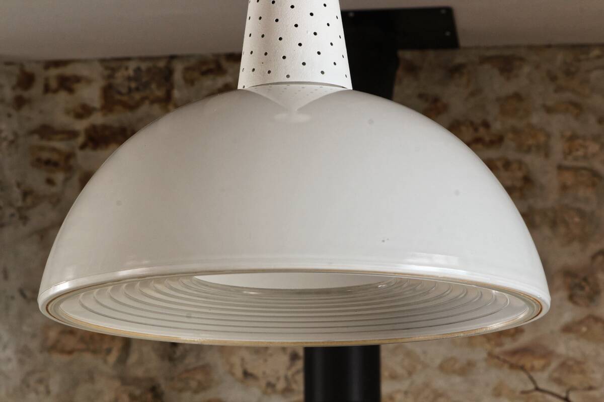 Mathieu Matégot for Holophane, modernist pendant, circa 1955-1960.