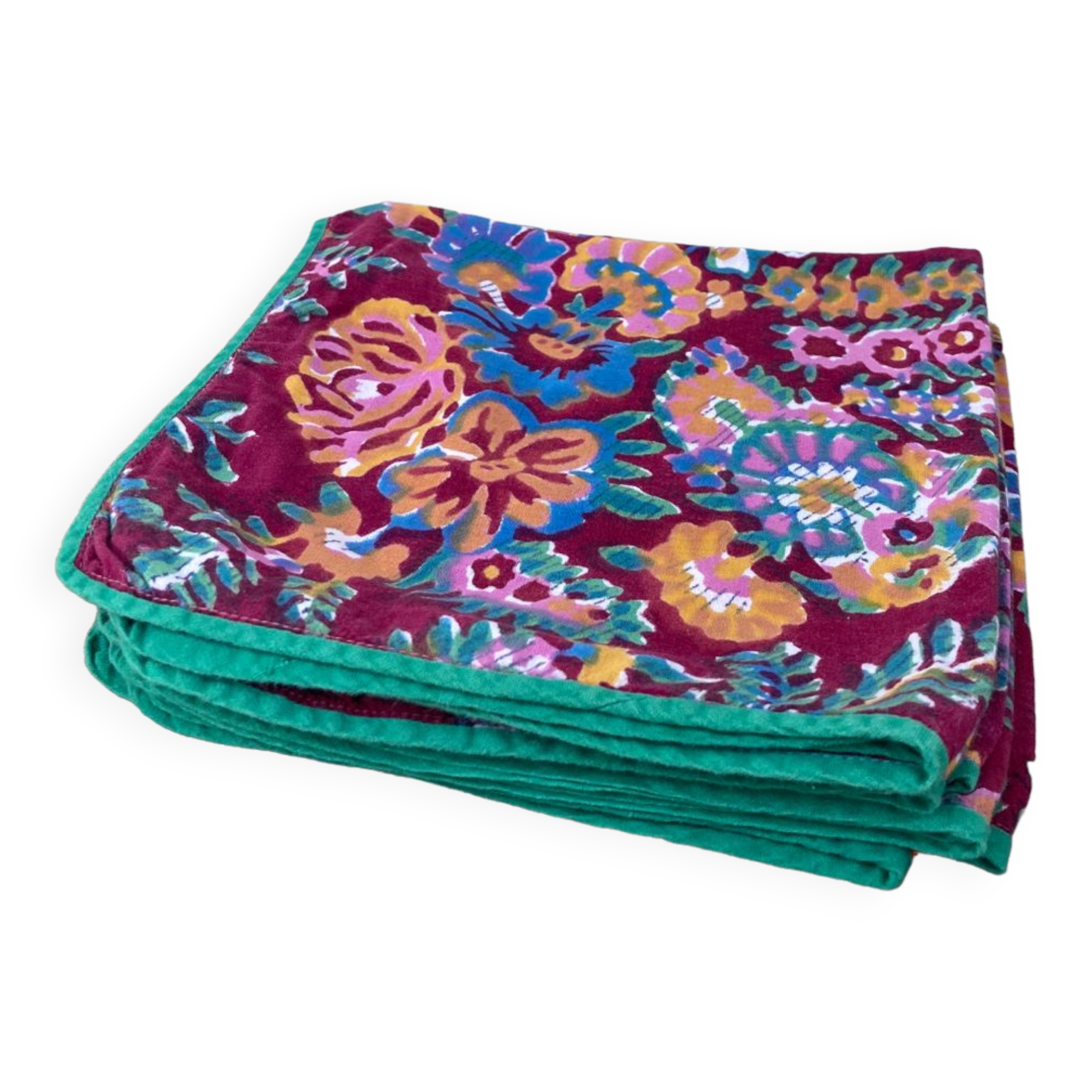 6 vintage Indian Simrane napkins