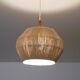 Suspension vintage teck et corde 1960