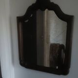 Miroir chantourné ancien, bois et bronze