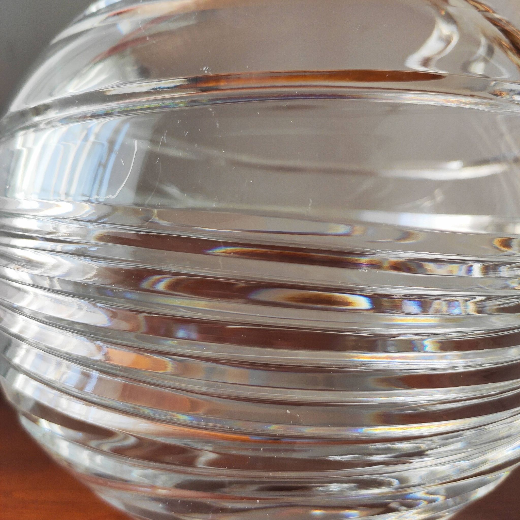 Round crystal vase