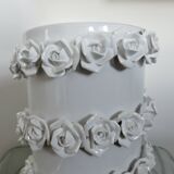 White slip ceramic vase, Italy, 1980s