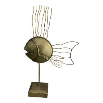 Decorative fish (wood and metal)