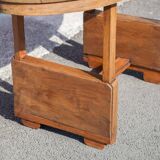 Antique wood table, dining table, oval table, living room, kitchen, countryside