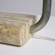 Travertine and chromed metal table lamp by Paolo Salvi, 1960s