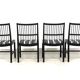 Set de 4 chaises en hêtre, Suède, 1960