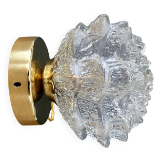 Vintage glass globe wall lamp in the shape of a flower