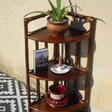 Rattan and bamboo bedside tables, both.