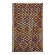 Vintage Turkish Oushak Handmade Wool Cotton Brown Area Rug 180x291
