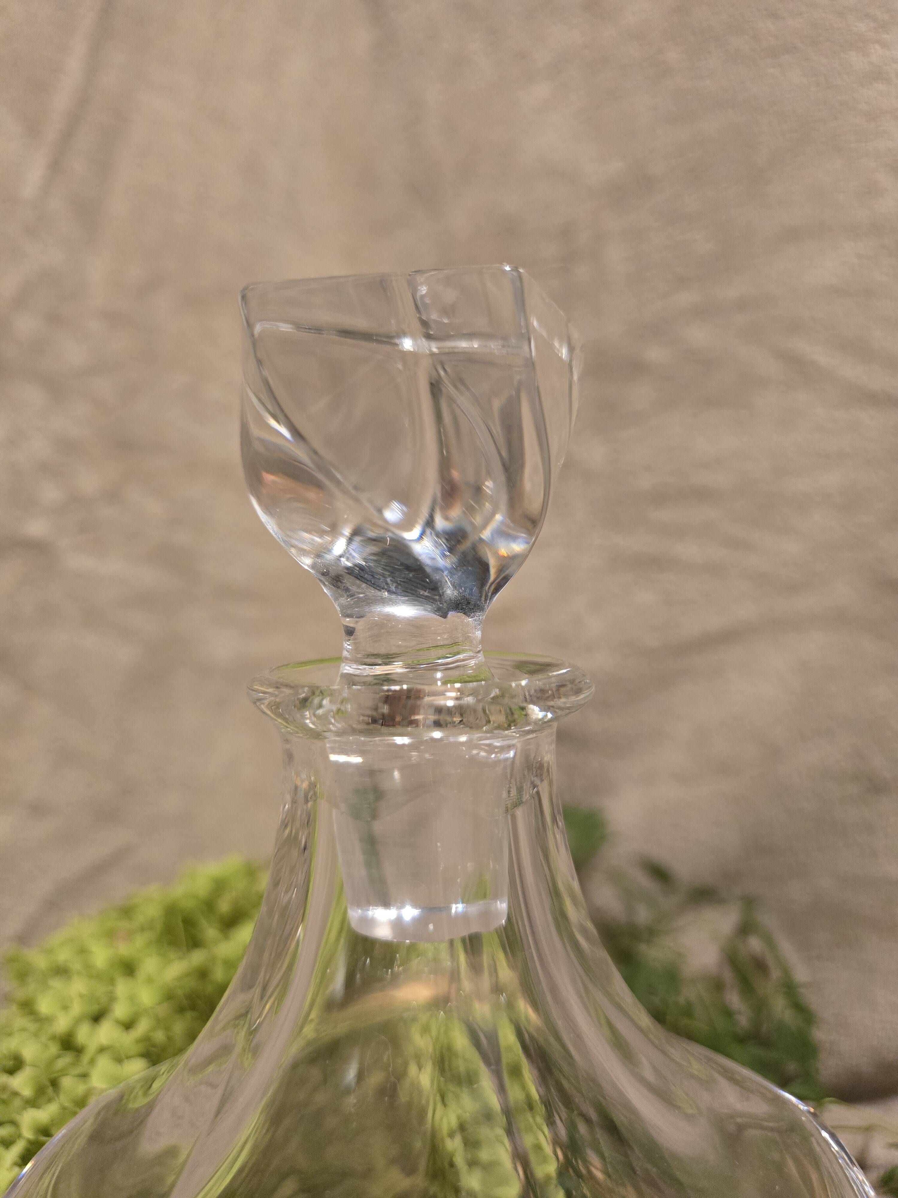 Sèvres crystal – antique whisky decanter – cut crystal with label
