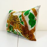 Ikat velvet pillow cover