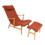 Scandinavian beech armchair, Sweden, 1960