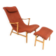 Fauteuil scandinave en hêtre, Suède, 1960