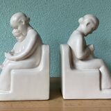 Dutch Schoonhoven ceramic bookends by Fancoise Carbius for NBC